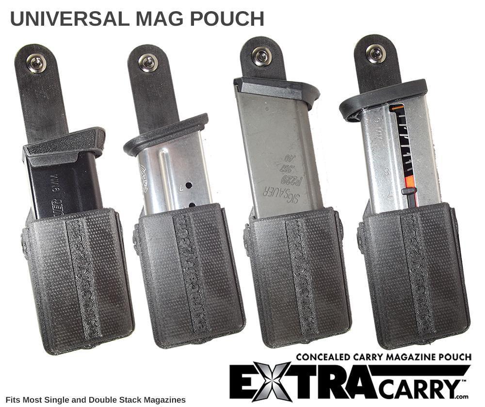 ExtraCarry Concealed Mag Holder - Medium 9mm Version - Universal Pistol Magazine Pouch