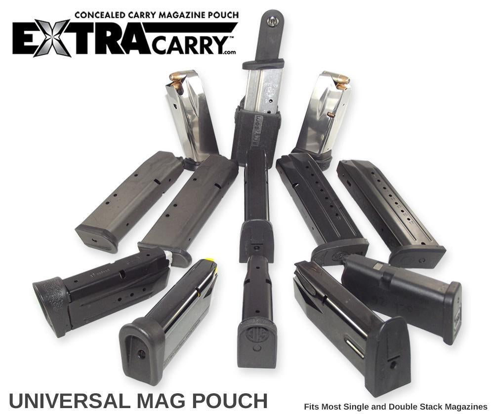 ExtraCarry Concealed Mag Holder - Medium 9mm Version - Universal Pistol Magazine Pouch